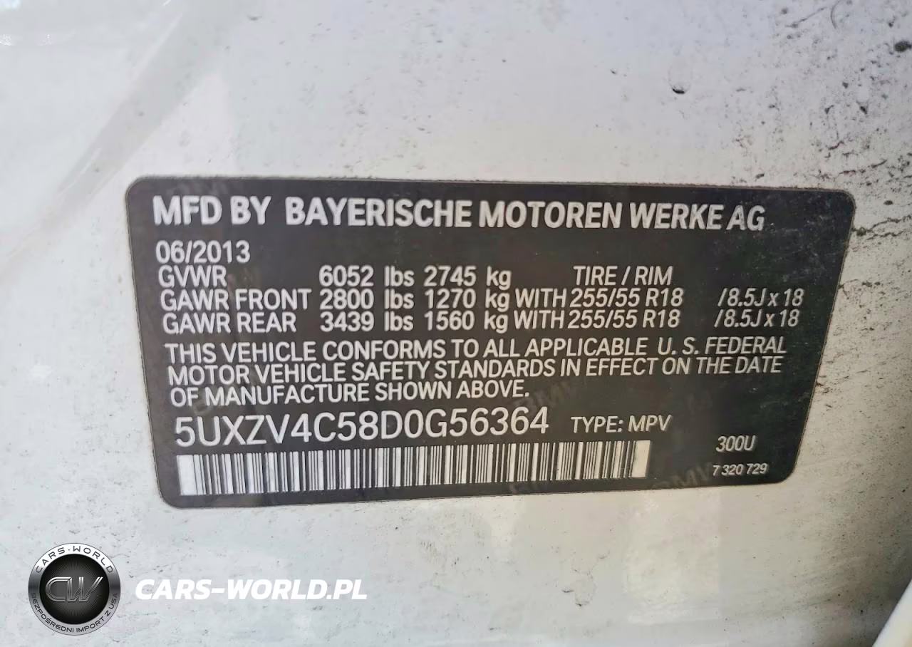 2013 BMW X5 xDrive35I VIN:5UXZV4C58D0G56364 - 13