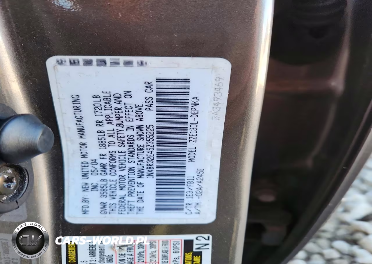 2005 Toyota Corolla Le VIN:1NXBR32E45Z355225 - 12