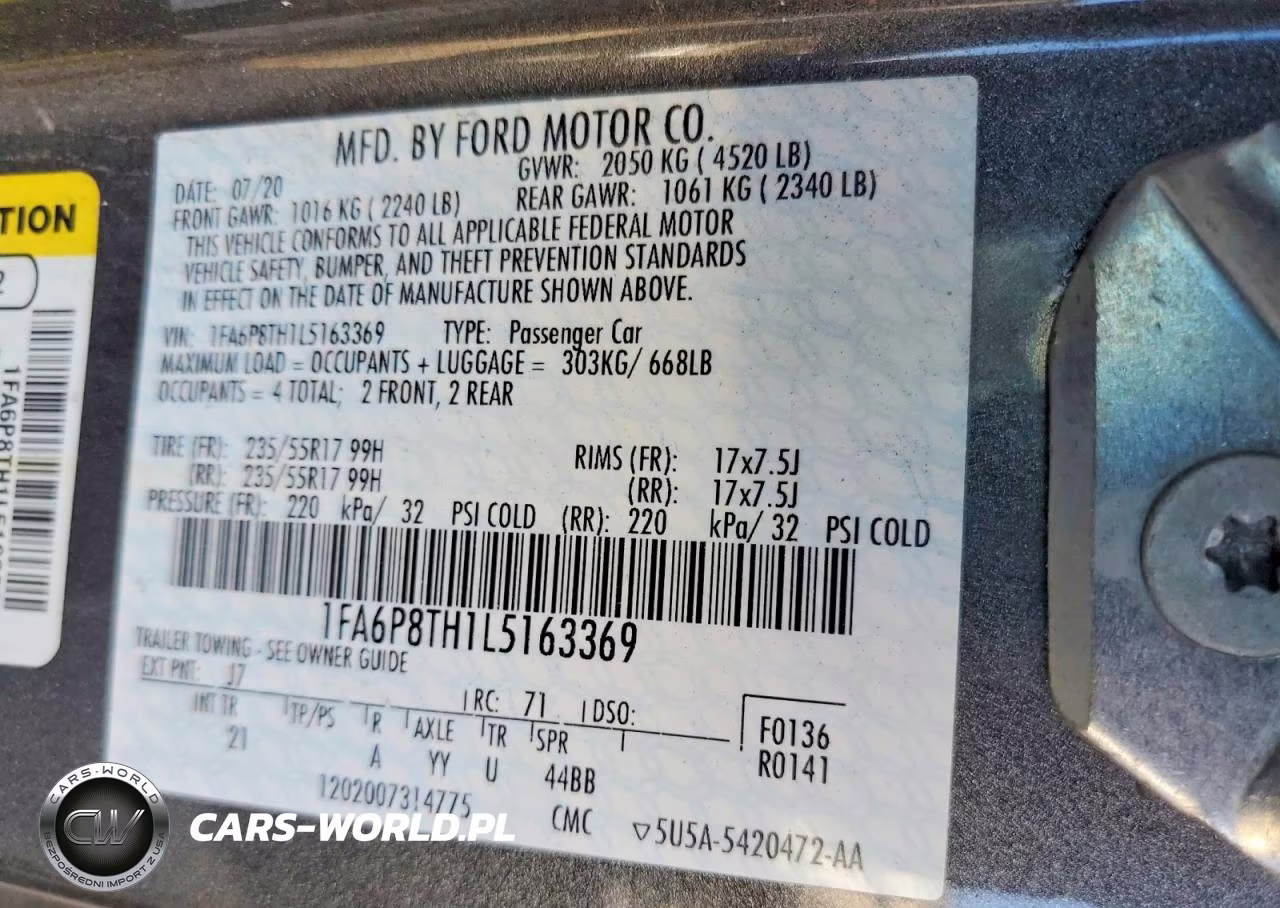2020 Ford Mustang VIN:1FA6P8TH1L5163369 - 13