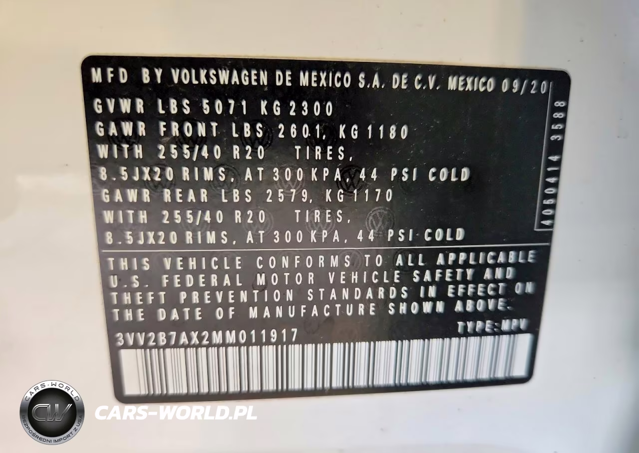 2021 Volkswagen Tiguan Se VIN:3VV2B7AX2MM011917 - 14