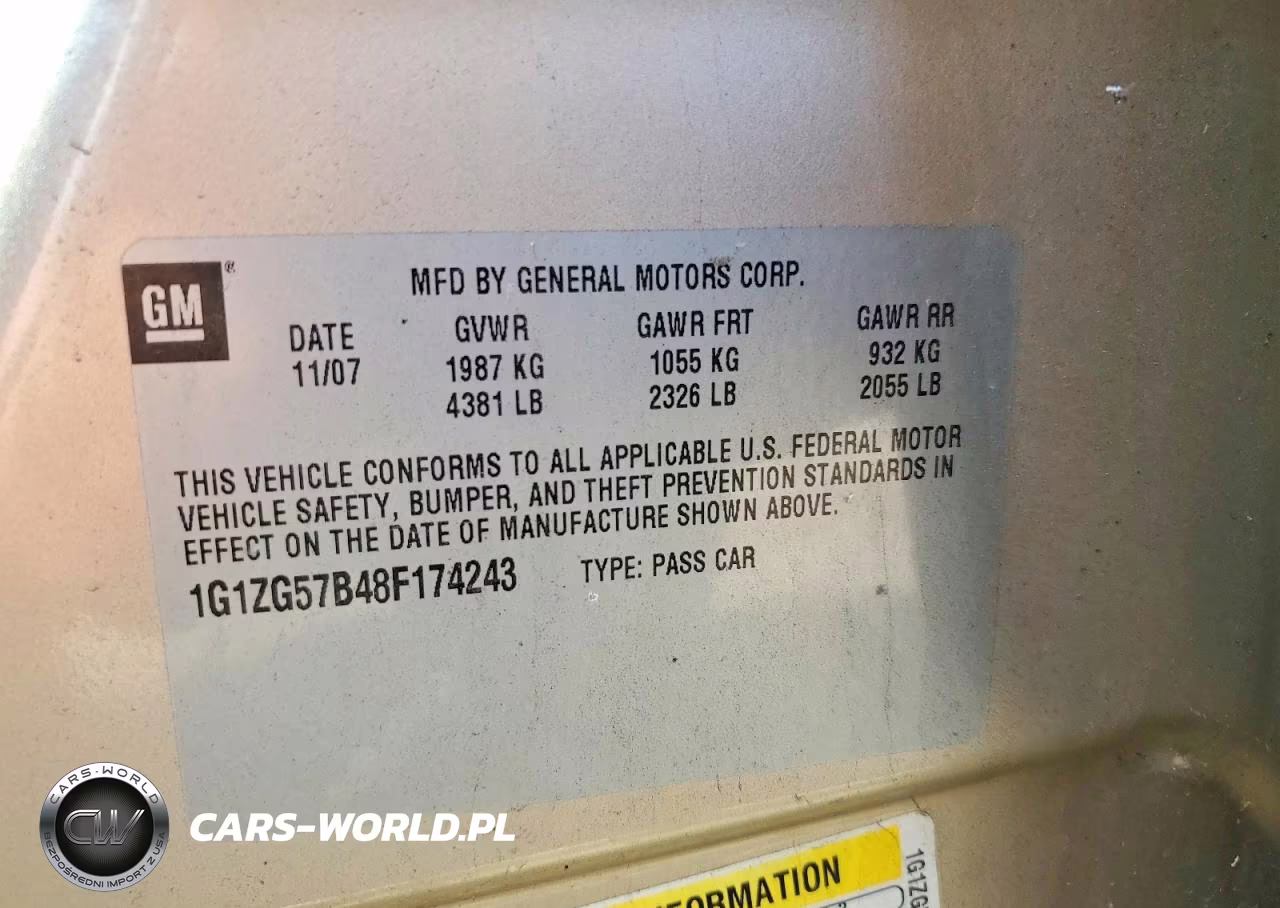2008 Chevrolet Malibu Ls VIN:1G1ZG57B48F174243 - 12