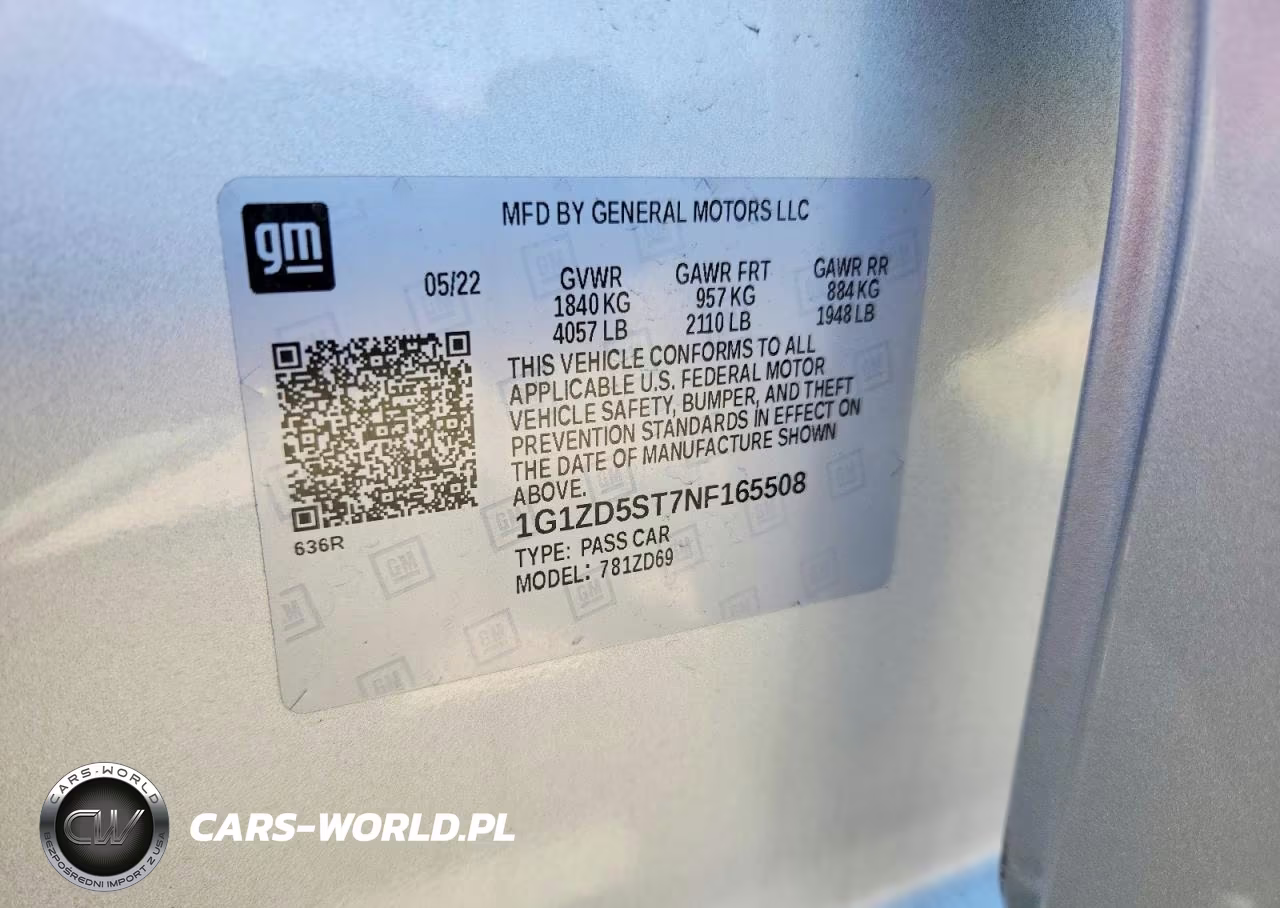 2022 Chevrolet Malibu Lt VIN:1G1ZD5ST7NF165508 - 12