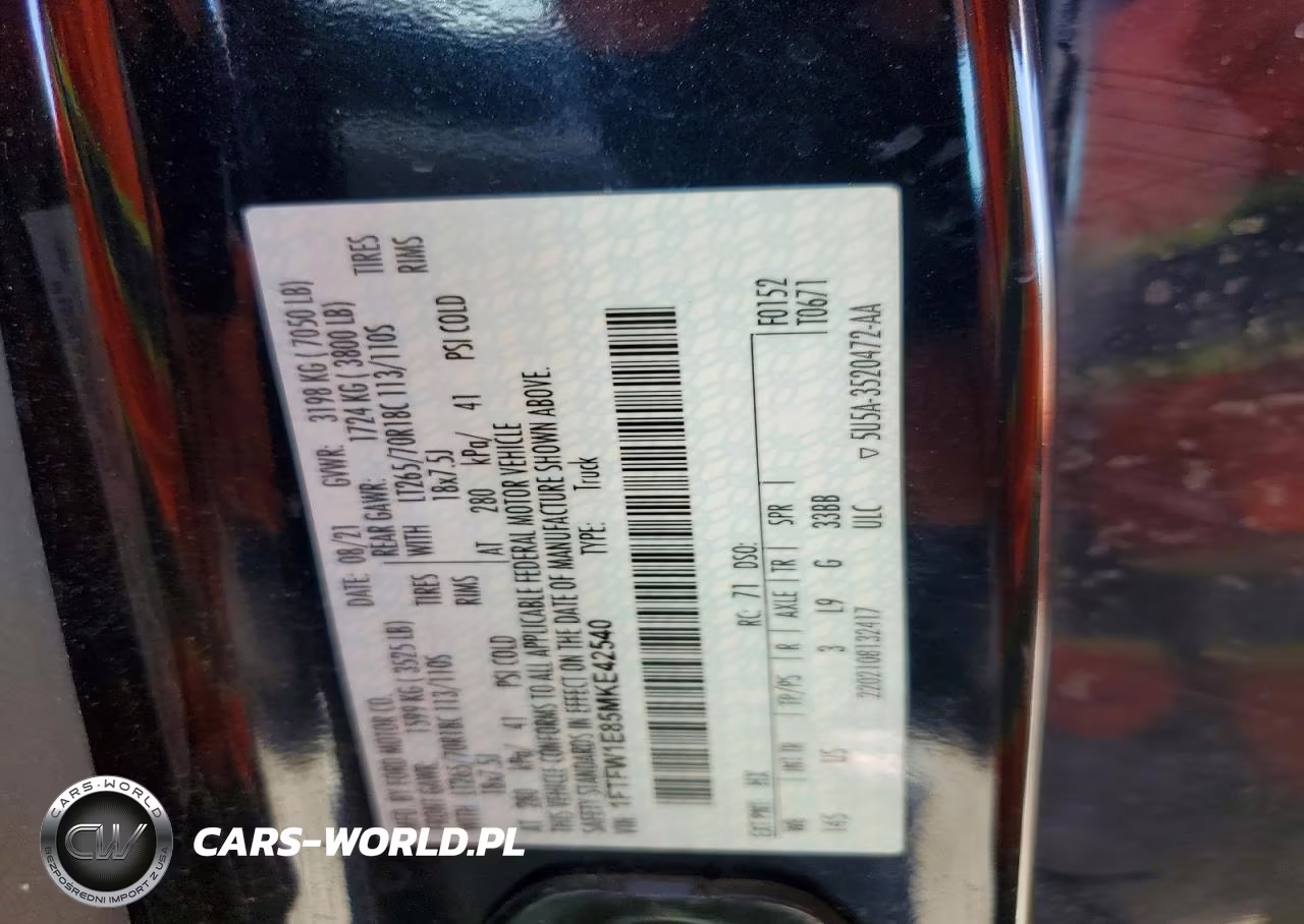 2021 Ford F150 Supercrew VIN:1FTFW1E85MKE42540 - 12