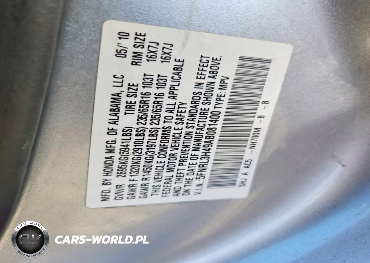 2010 Honda Odyssey Ex VIN:5FNRL3H49AB081400 - 13