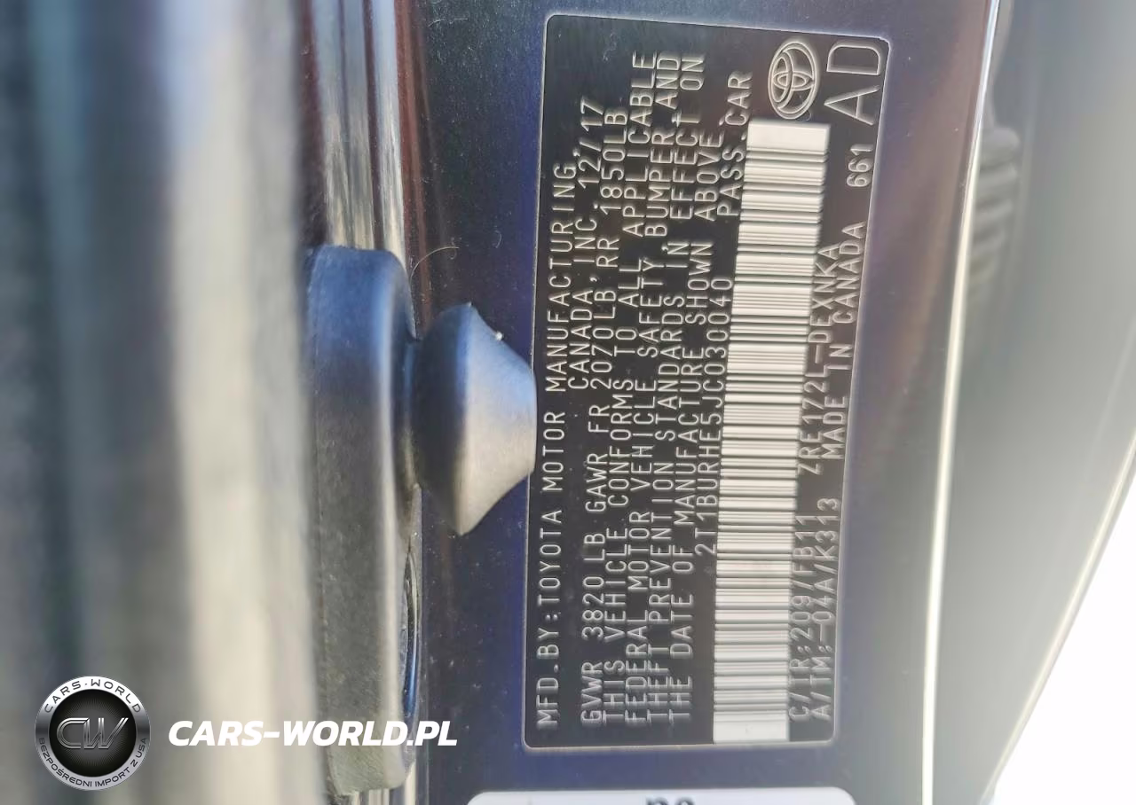 2018 Toyota Corolla Le VIN:2T1BURHE5JC030040 - 13