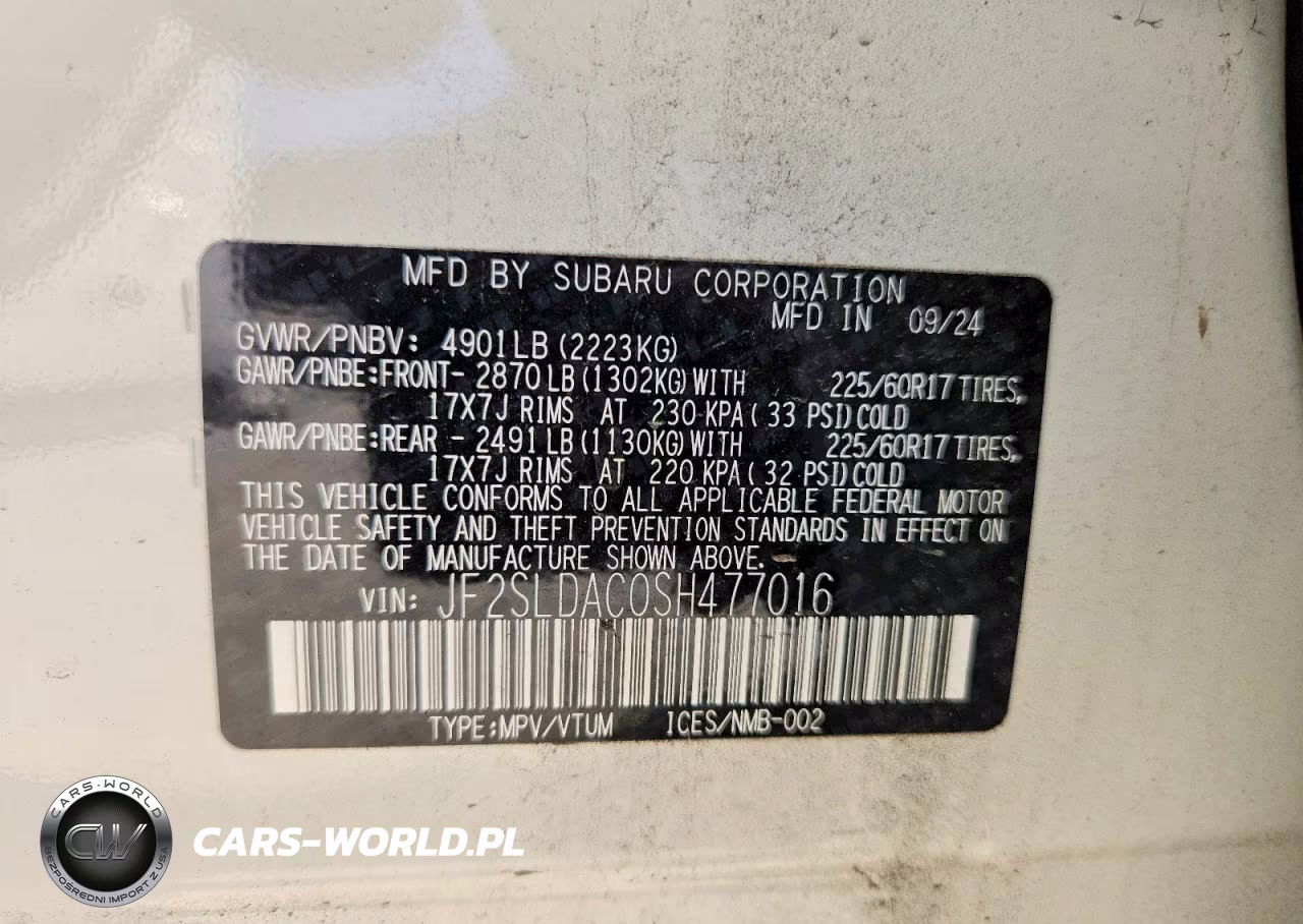 2025 Subaru Forester VIN:JF2SLDAC0SH477016 - 12