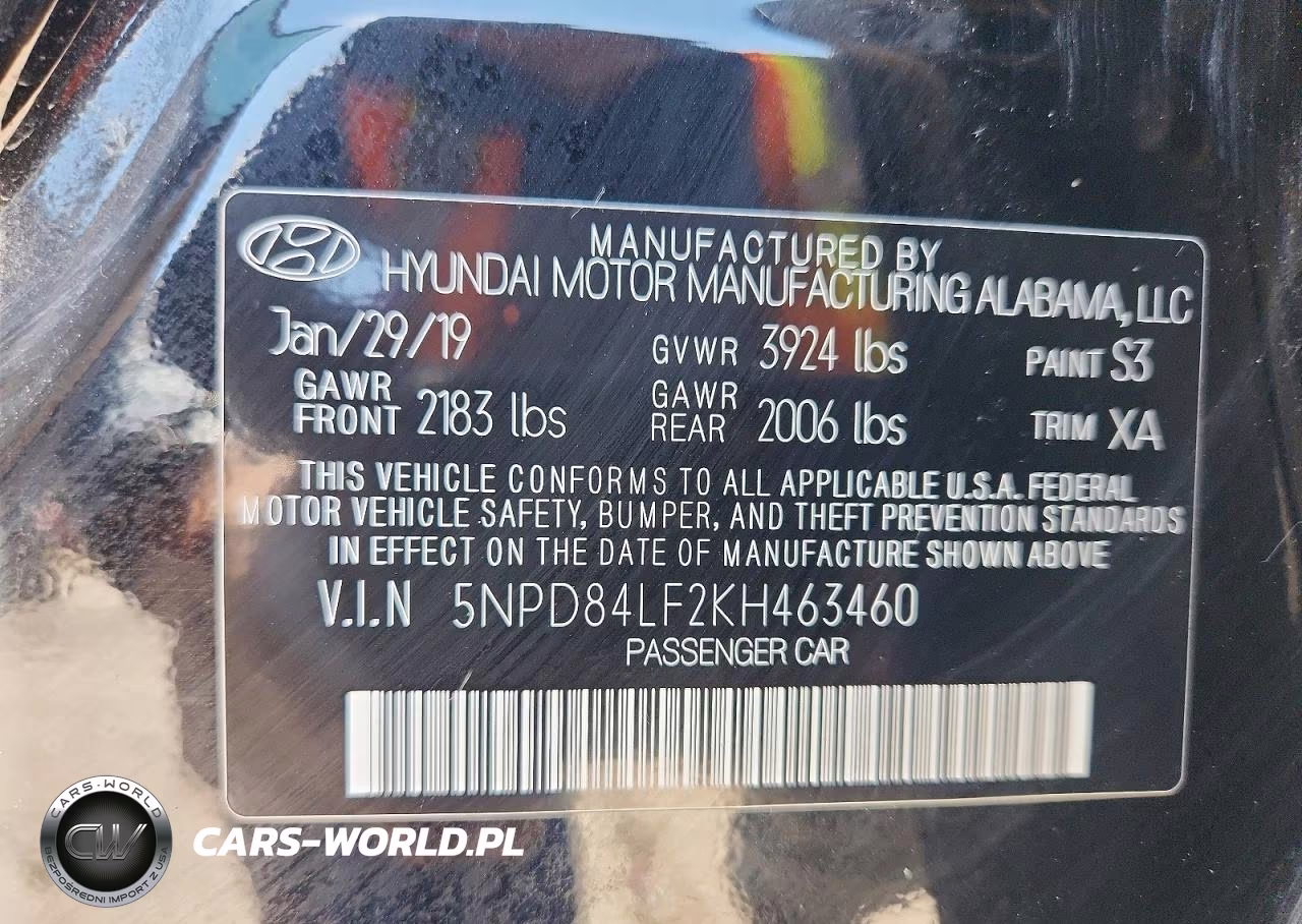 2019 Hyundai Elantra Sel VIN:5NPD84LF2KH463460 - 12