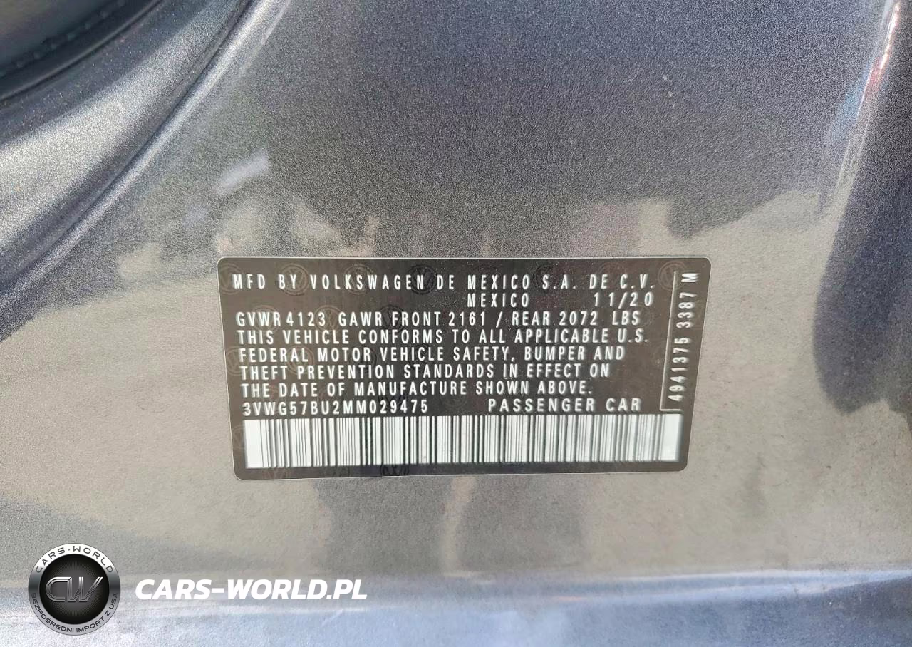 2021 Volkswagen Jetta Sel Premium VIN:3VWG57BU2MM029475 - 12