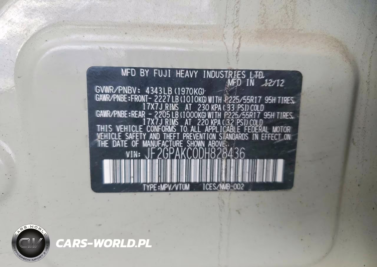 2013 Subaru Xv Crosstrek 2.0 Limited VIN:JF2GPAKC0DH828436 - 12