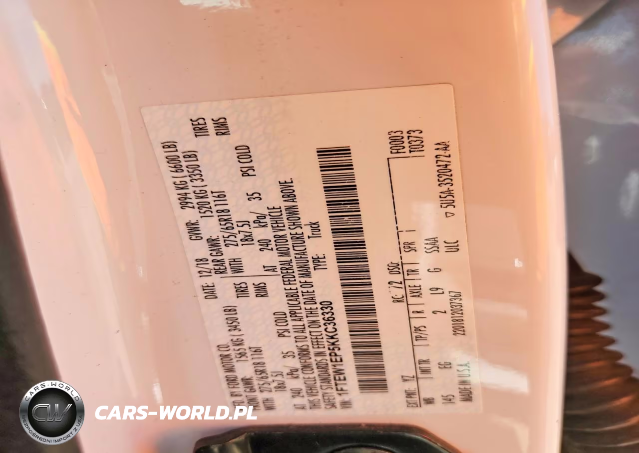 2019 Ford F150 Supercrew VIN:1FTEW1EP5KKC36330 - 12