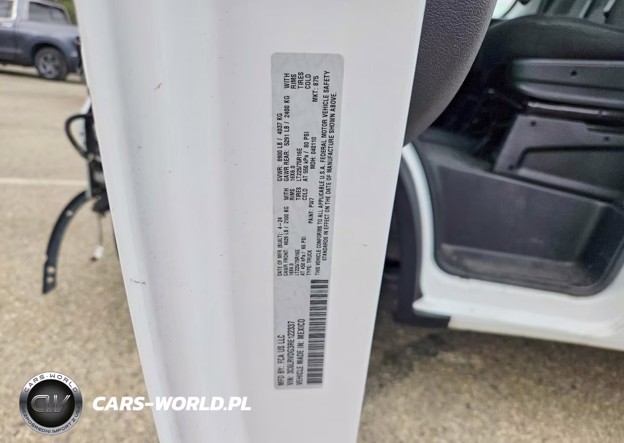 2024 Ram Promaster 2500 2500 High VIN:3C6LRVDG3RE122337 - 12