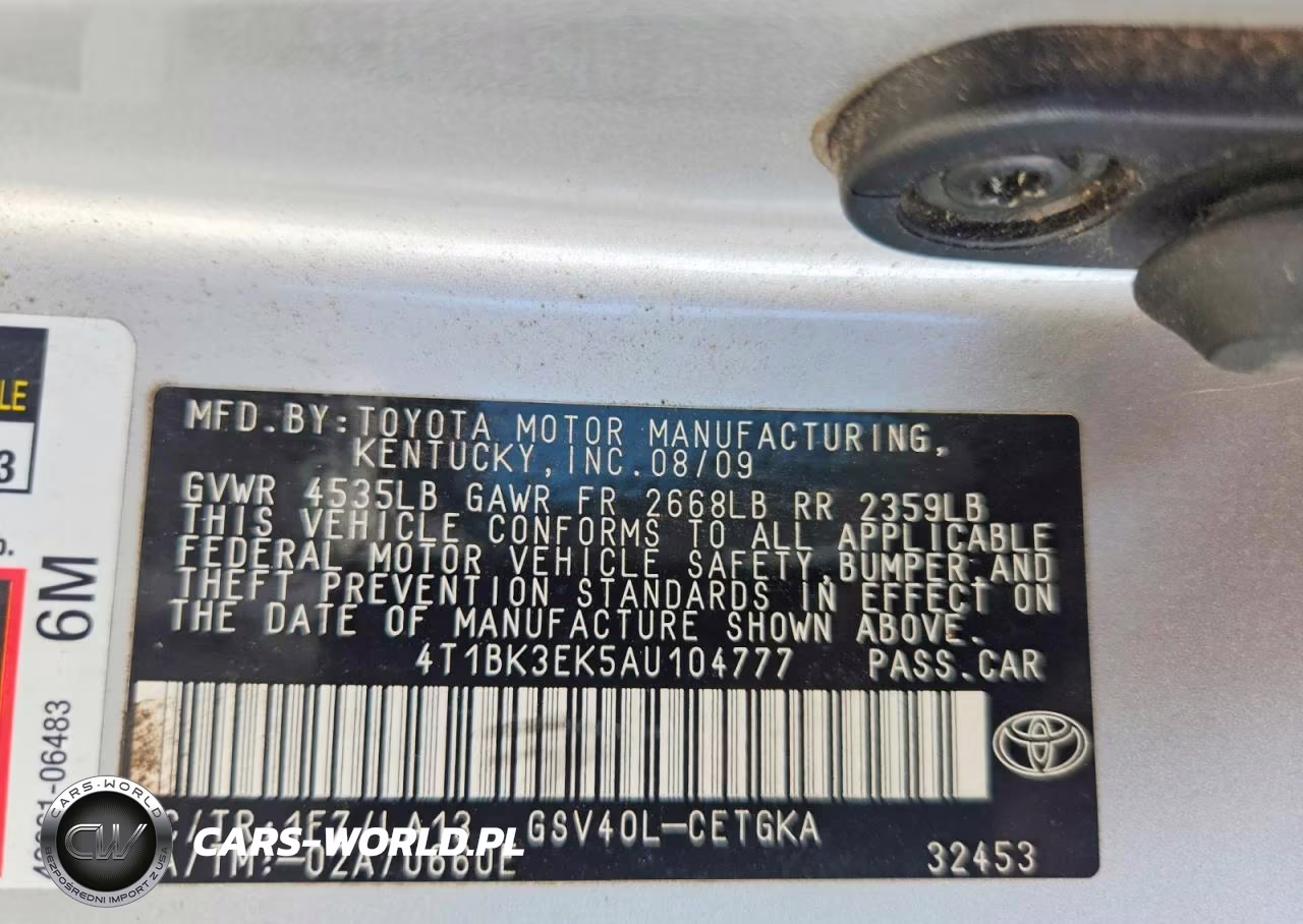 2010 Toyota Camry Xle V6 VIN:4T1BK3EK5AU104777 - 12