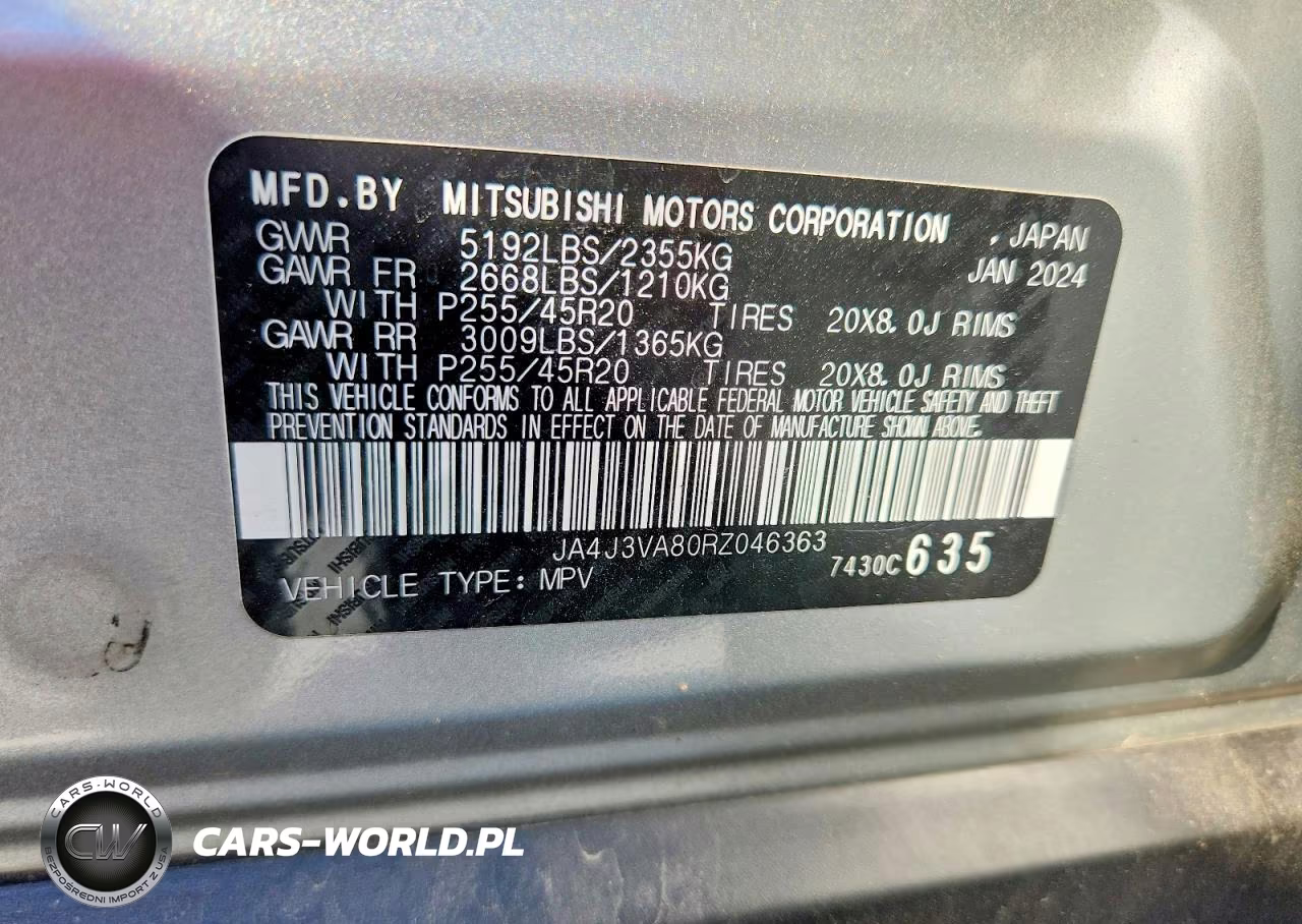 2024 Mitsubishi Outlander Se VIN:JA4J3VA80RZ046363 - 13
