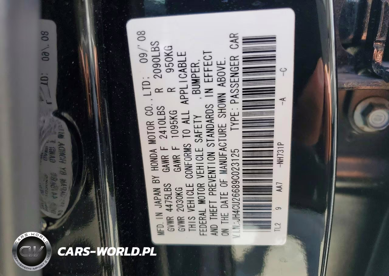 2009 Acura Tsx VIN:JH4CU26689C023125 - 12