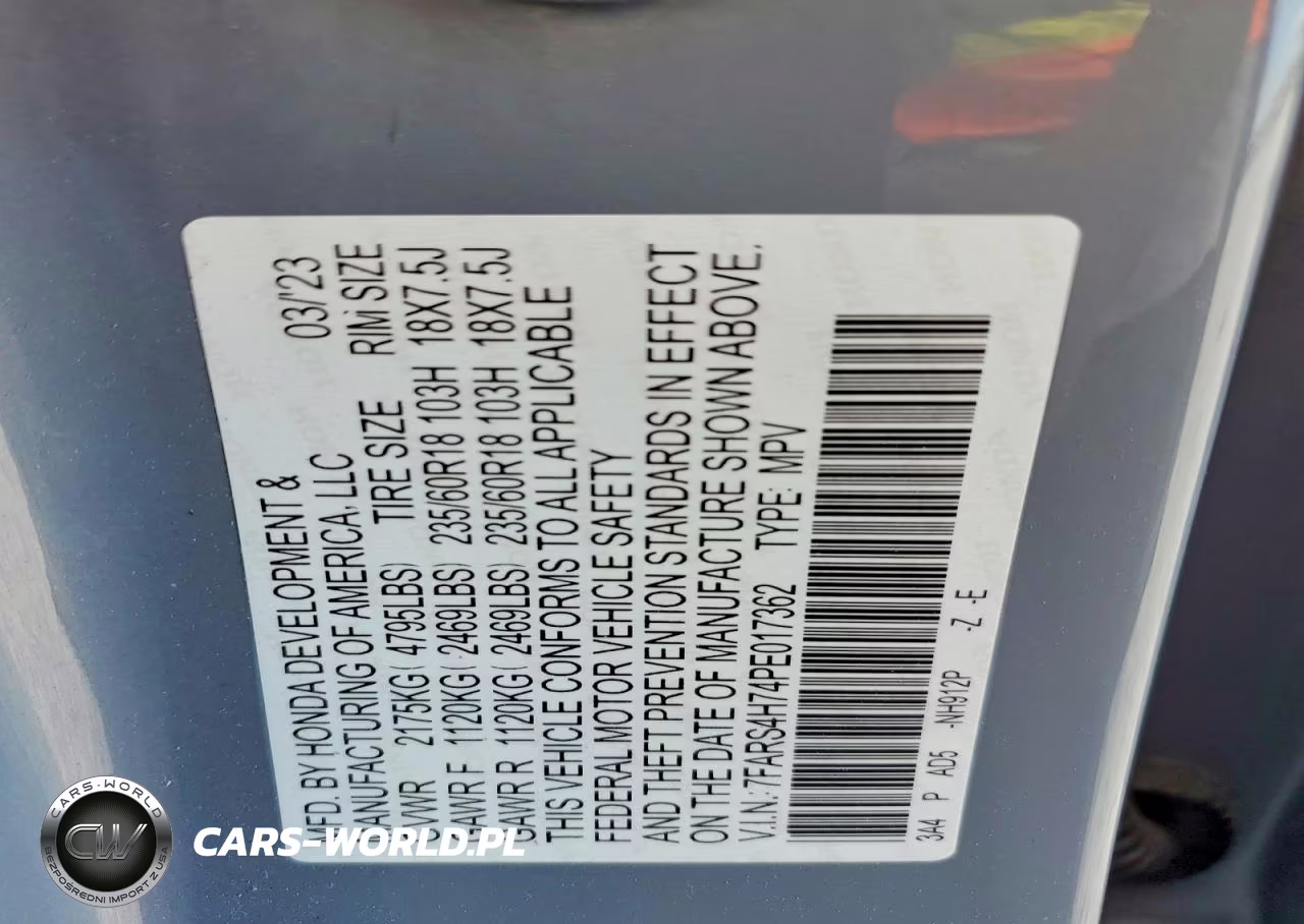 2023 Honda Cr-V Exl VIN:7FARS4H74PE017362 - 13