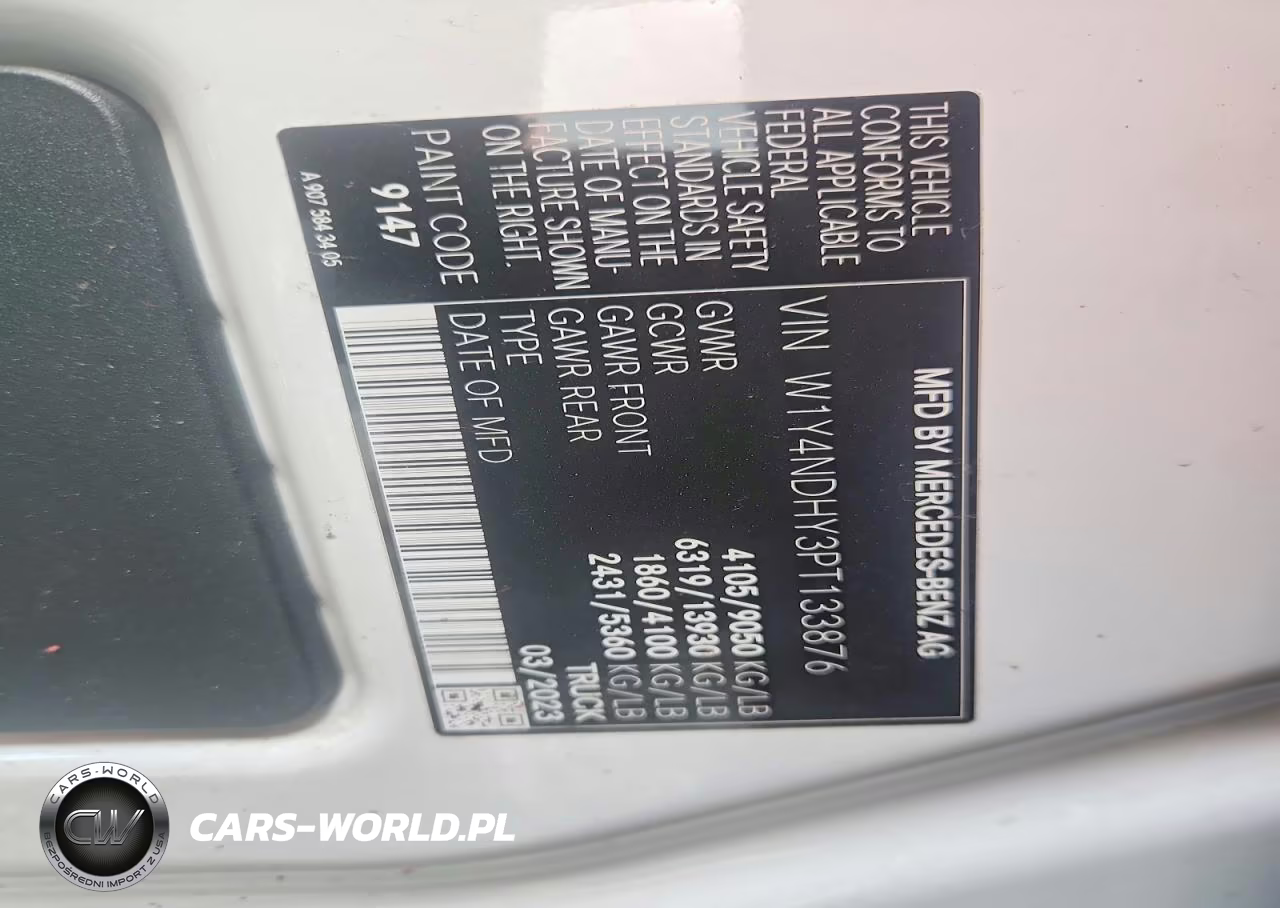 2023 Mercedes-Benz Sprinter 2500 VIN:W1Y4NDHY3PT133876 - 13
