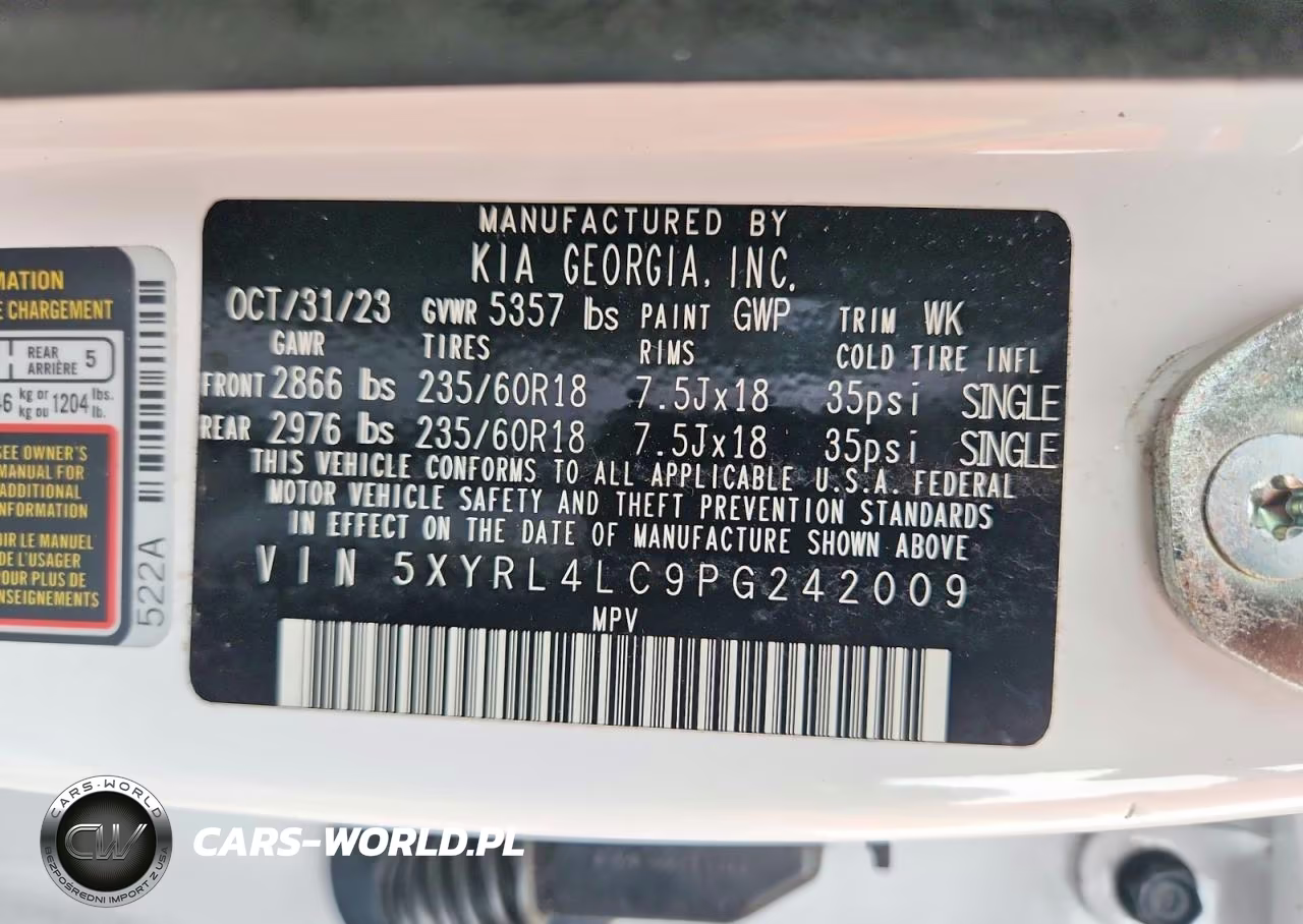 2023 Kia Sorento S VIN:5XYRL4LC9PG242009 - 13