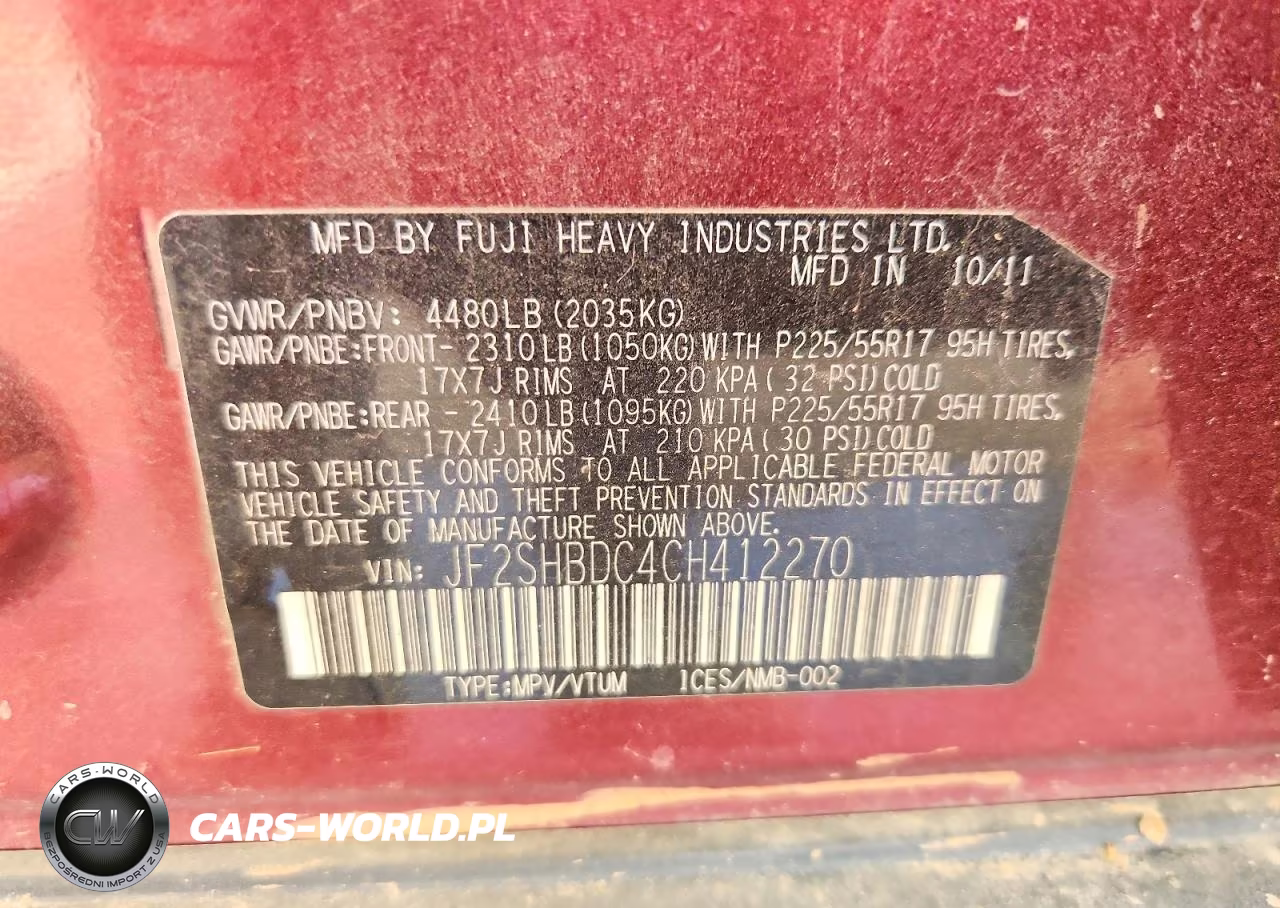 2012 Subaru Forester 2.5X Premium VIN:JF2SHBDC4CH412270 - 13