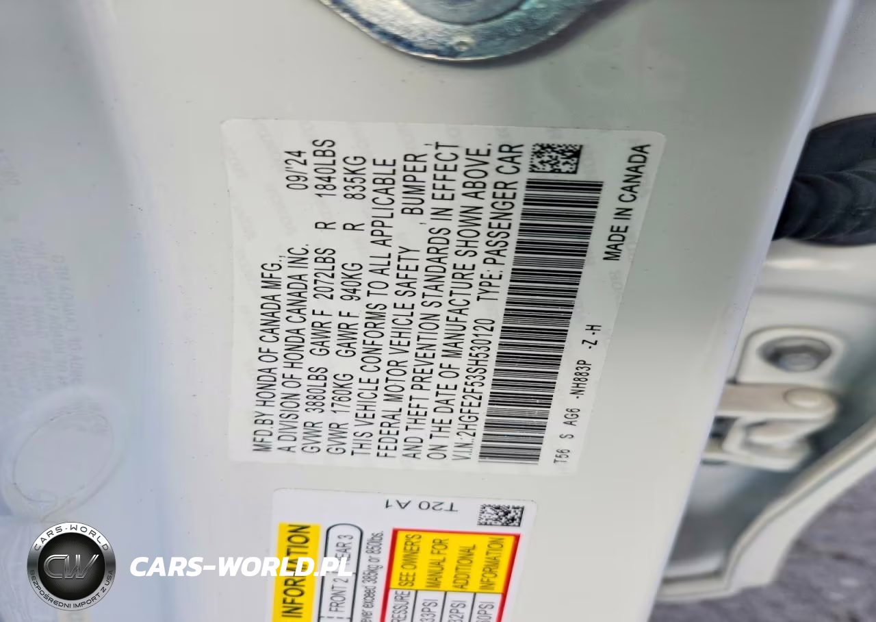 2025 Honda Civic Sport VIN:2HGFE2F53SH530120 - 12