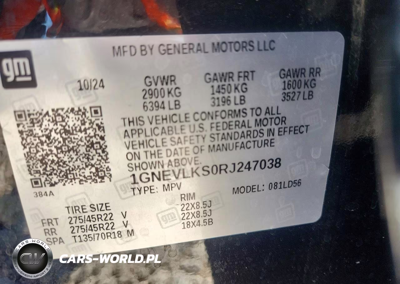 2024 Chevrolet Traverse Rs VIN:1GNEVLKS0RJ247038 - 13