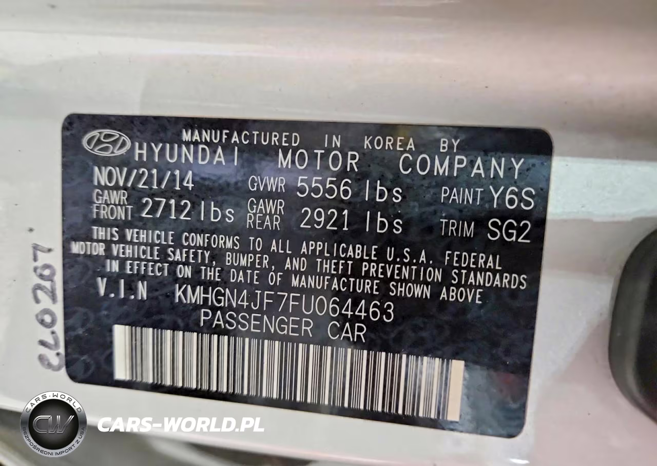 2015 Hyundai Genesis 5.0L VIN:KMHGN4JF7FU064463 - 12