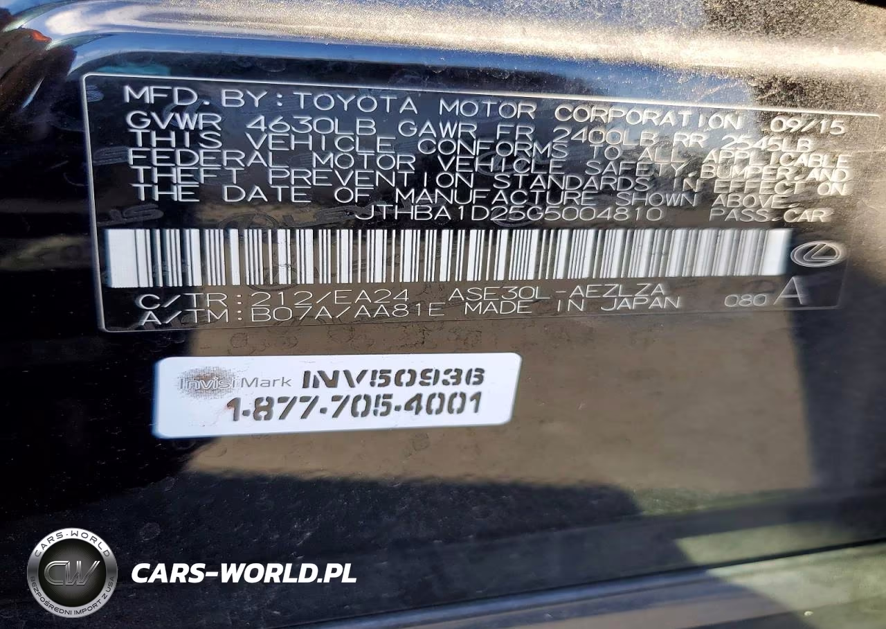 2016 Lexus Is 200T VIN:JTHBA1D25G5004810 - 12