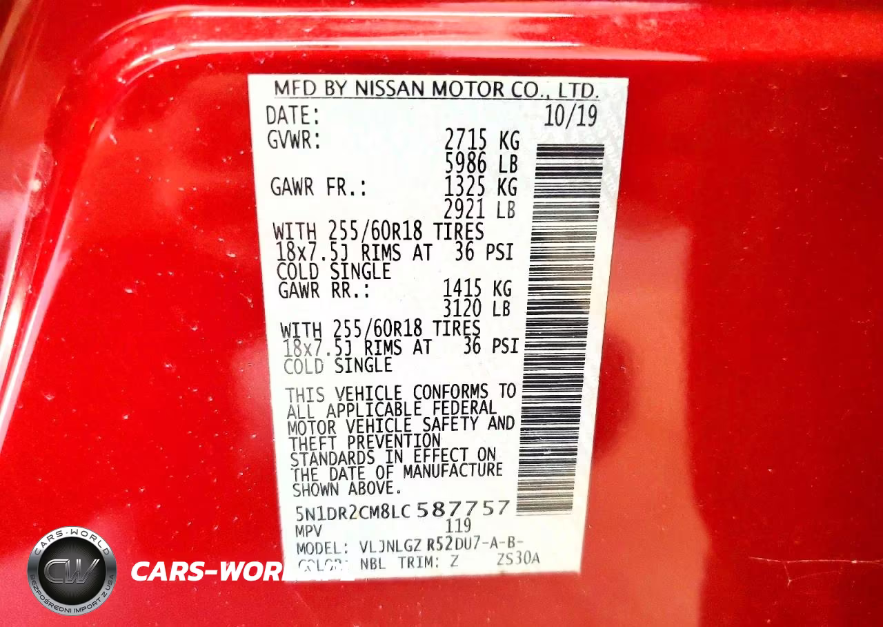 2020 Nissan Pathfinder Sl VIN:5N1DR2CM8LC587757 - 13