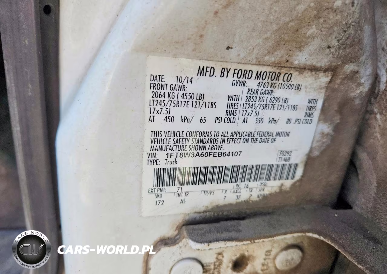 2015 Ford F350 Super Duty VIN:1FT8W3A60FEB64107 - 12