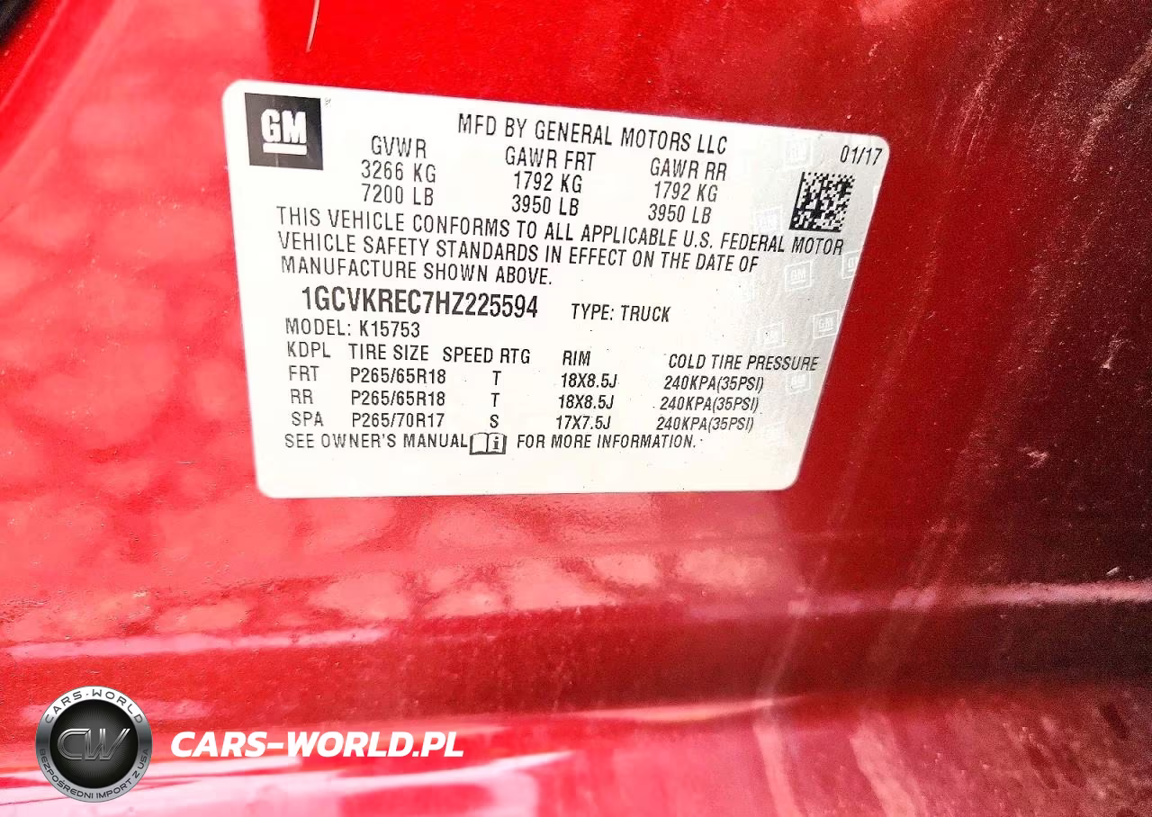 2017 Chevrolet Silverado K1500 Lt VIN:1GCVKREC7HZ225594 - 12
