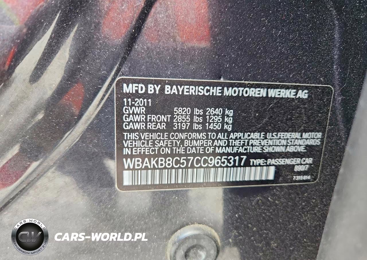 2012 BMW 750 Li VIN:WBAKB8C57CC965317 - 12