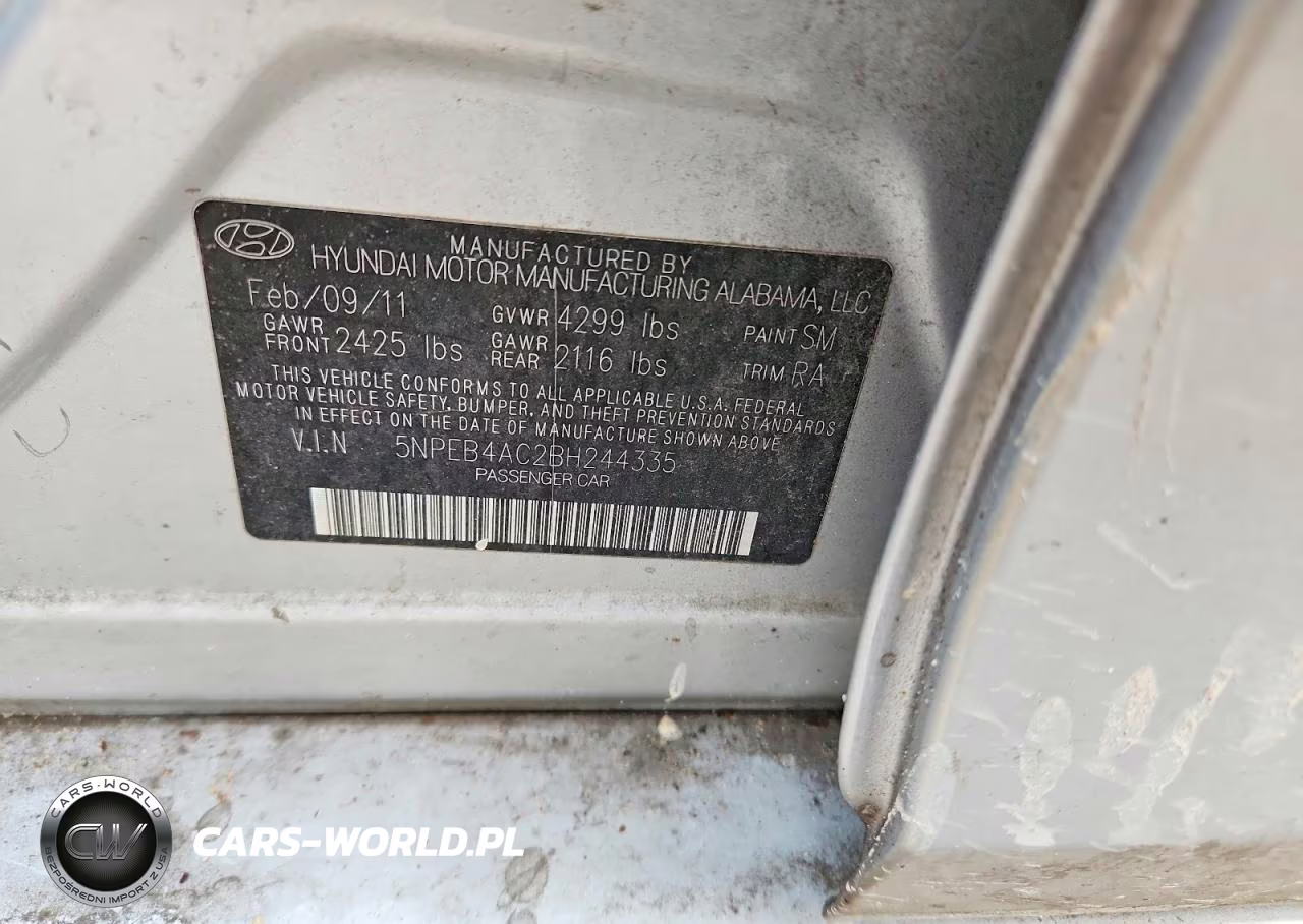 2011 Hyundai Sonata Gls VIN:5NPEB4AC2BH244335 - 12