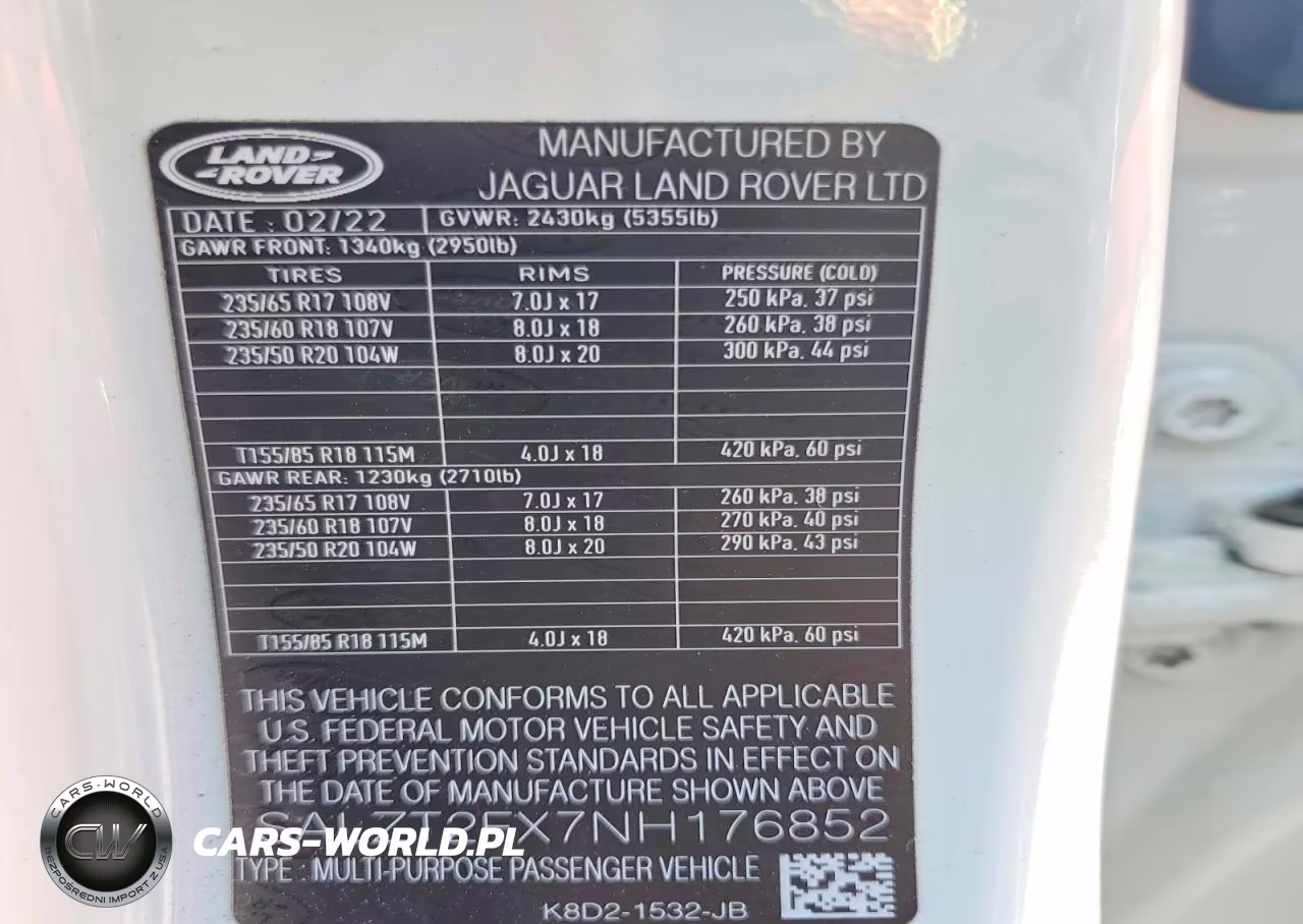 2022 Land Rover Range Rover Evoque R-Dynamic S VIN:SALZT2FX7NH176852 - 12