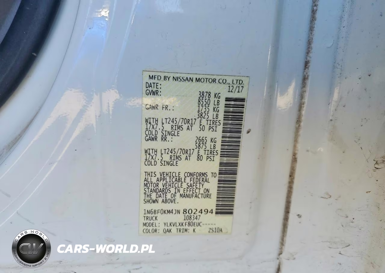 2018 Nissan Nv 1500 VIN:1N6BF0KM4JN802494 - 13