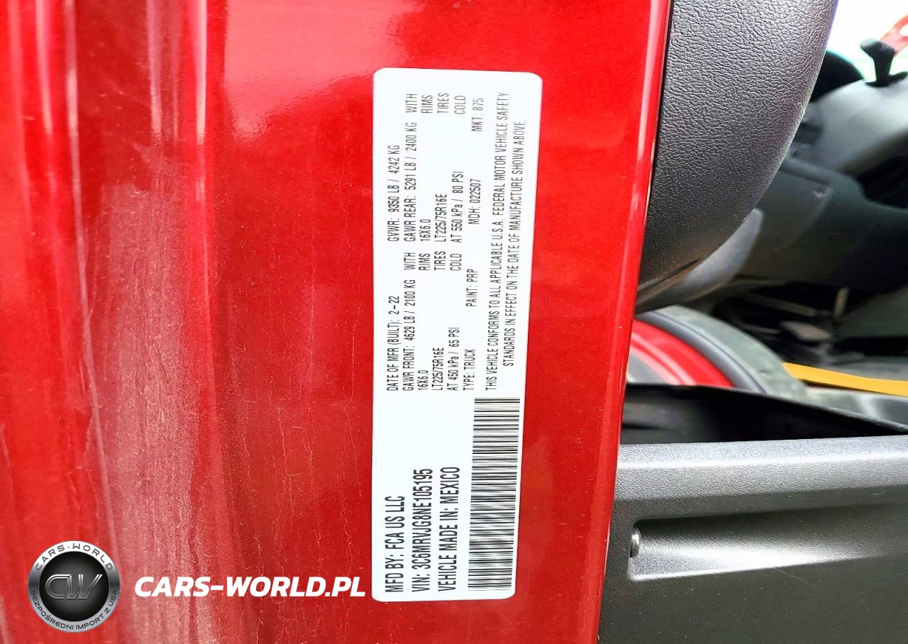 2022 Ram Promaster - Rv VIN:3C6MRVJG8NE105195 - 10