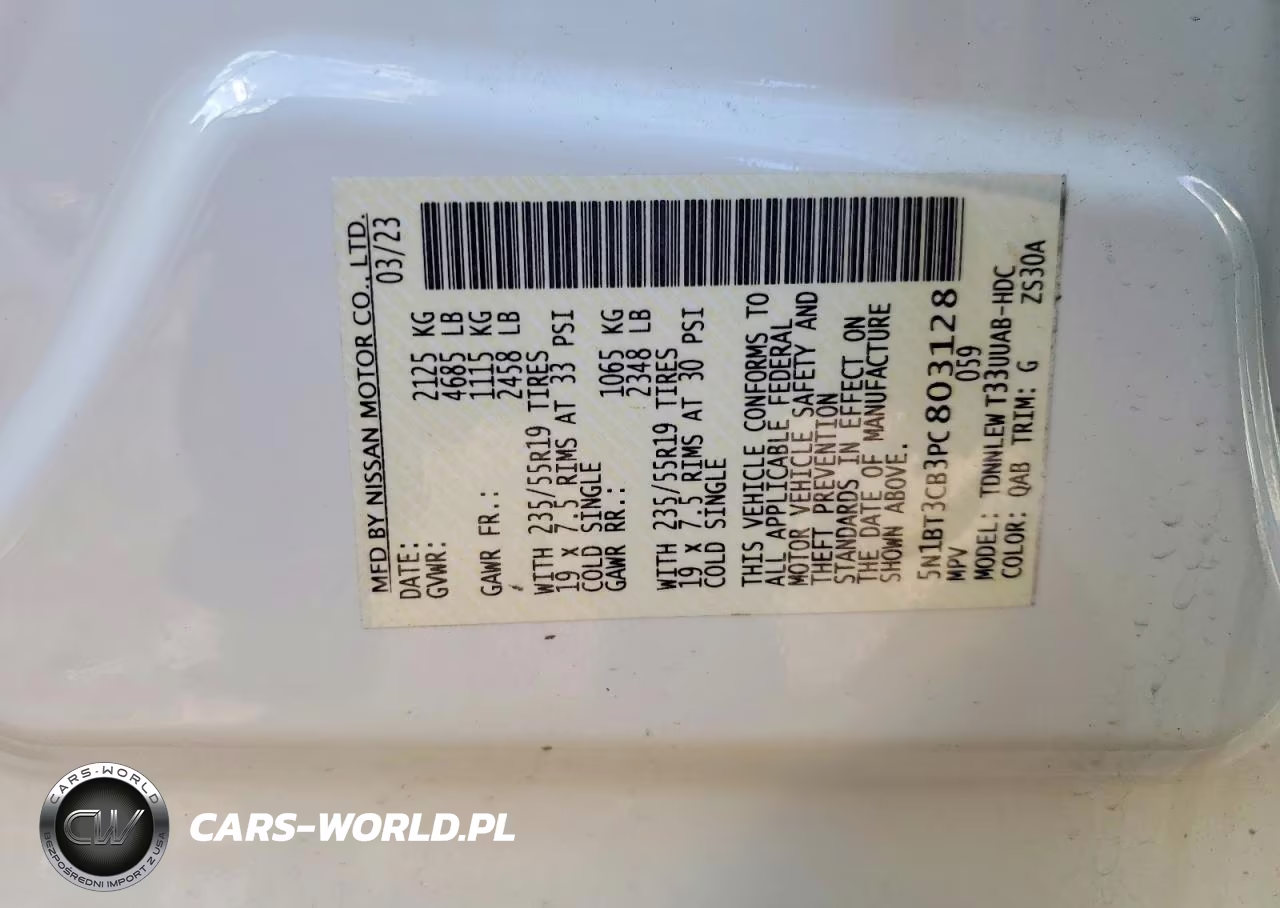 2023 Nissan Rogue Sl VIN:5N1BT3CB3PC803128 - 14