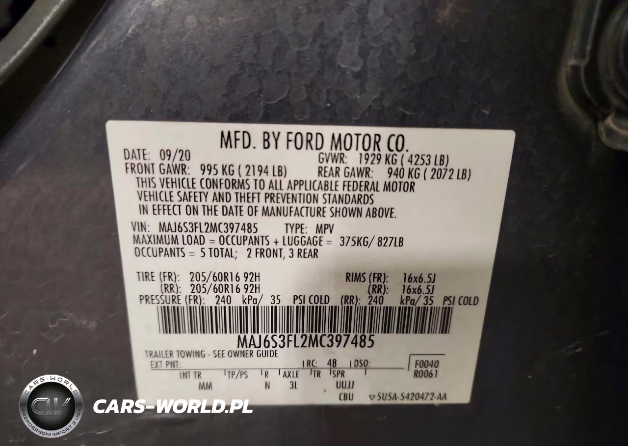 2021 Ford Ecosport S VIN:MAJ6S3FL2MC397485 - 13