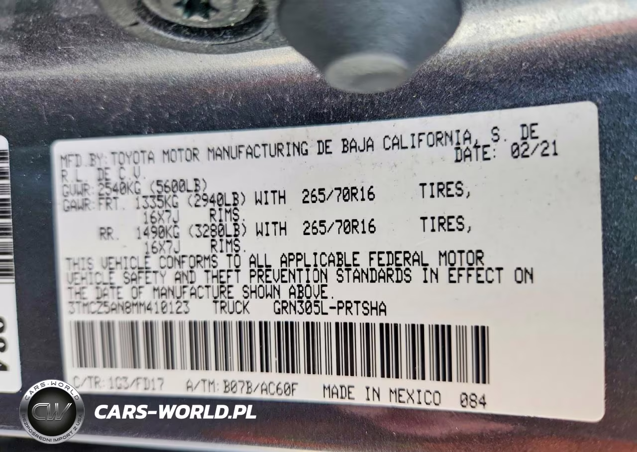 2021 Toyota Tacoma Trd Off-Road VIN:3TMCZ5AN8MM410123 - 12