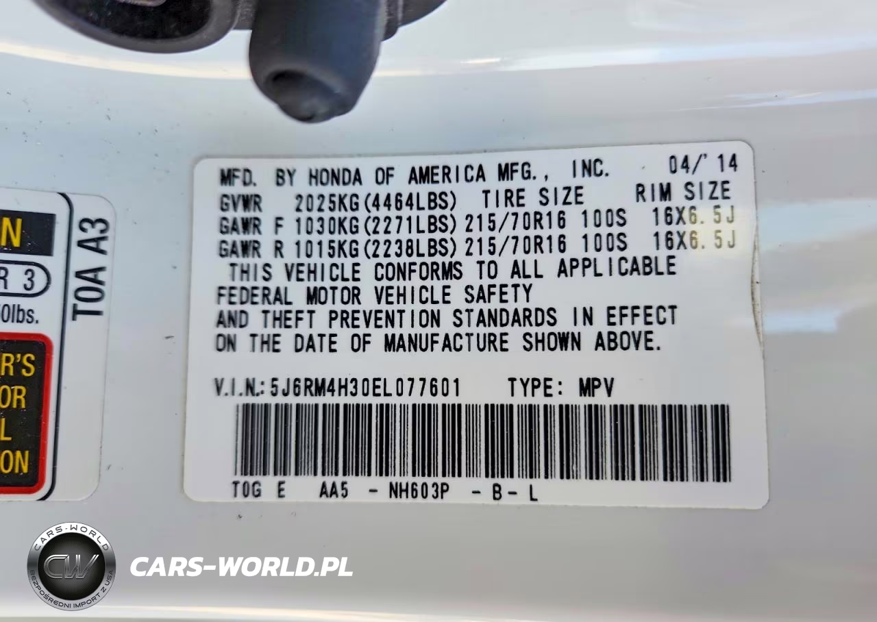 2014 Honda Cr-V Lx VIN:5J6RM4H30EL077601 - 13