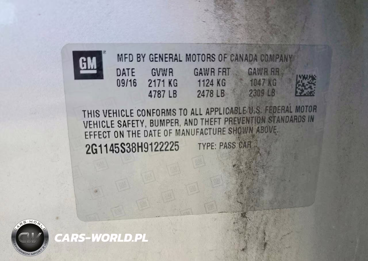 2017 Chevrolet Impala Premier VIN:2G1145S38H9122225 - 12
