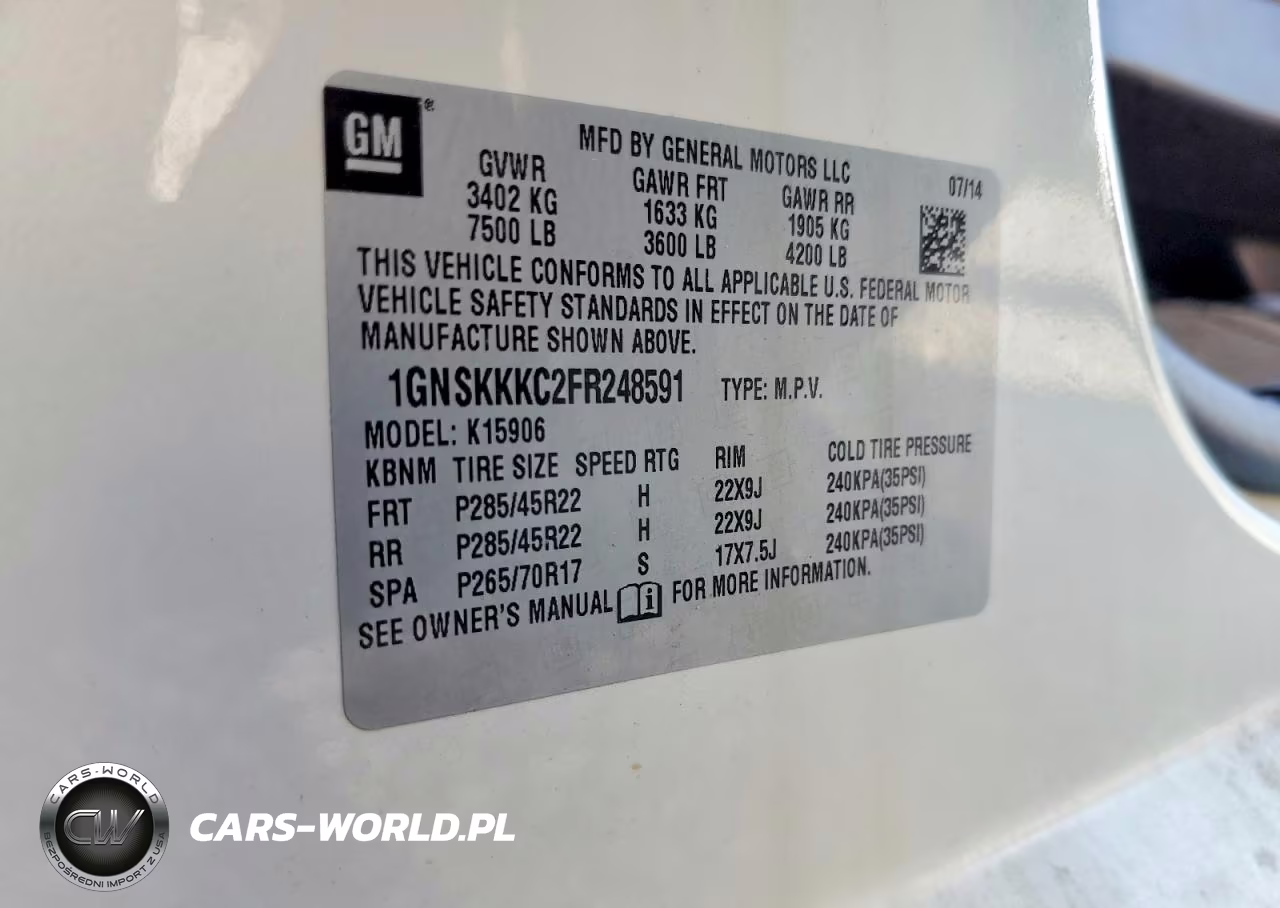2015 Chevrolet Suburban K1500 Ltz VIN:1GNSKKKC2FR248591 - 14