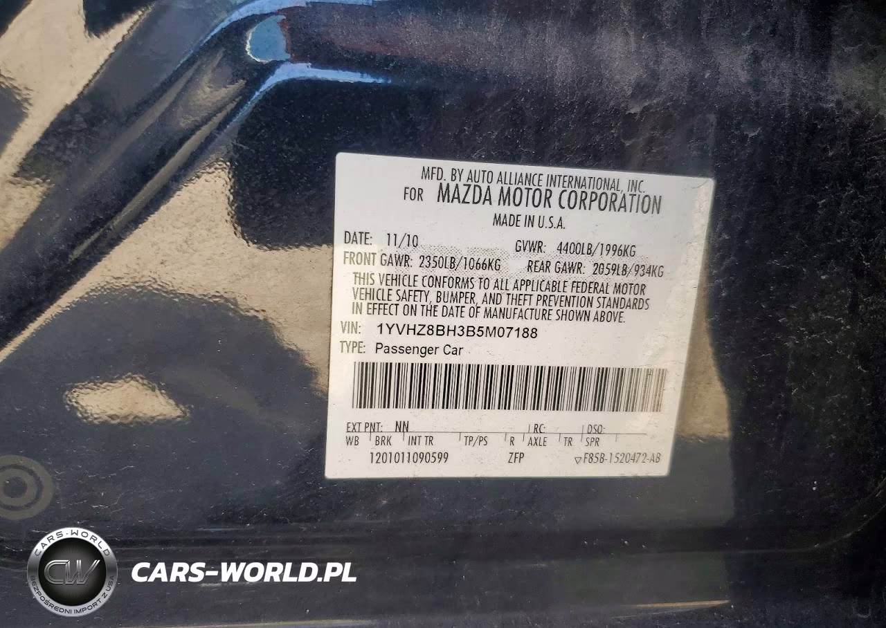 2011 Mazda 6 I VIN:1YVHZ8BH3B5M07188 - 12