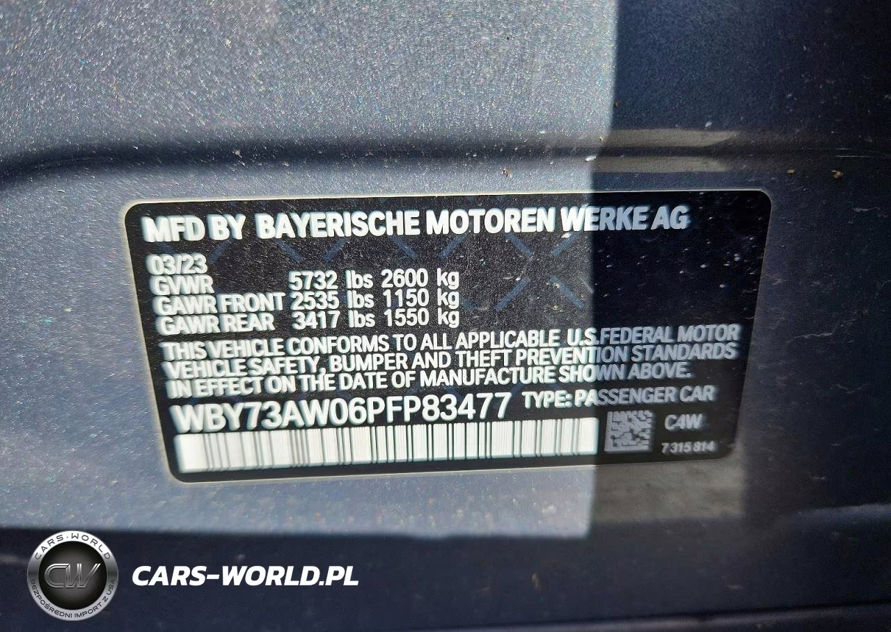 2023 BMW I4 Edrive 40 VIN:WBY73AW06PFP83477 - 12