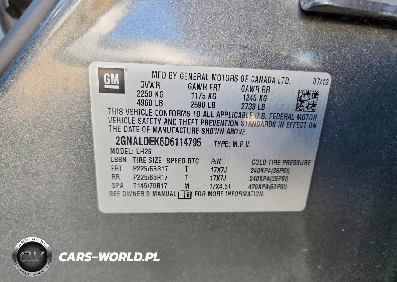 2013 Chevrolet Equinox Lt VIN:2GNALDEK6D6114795 - 12