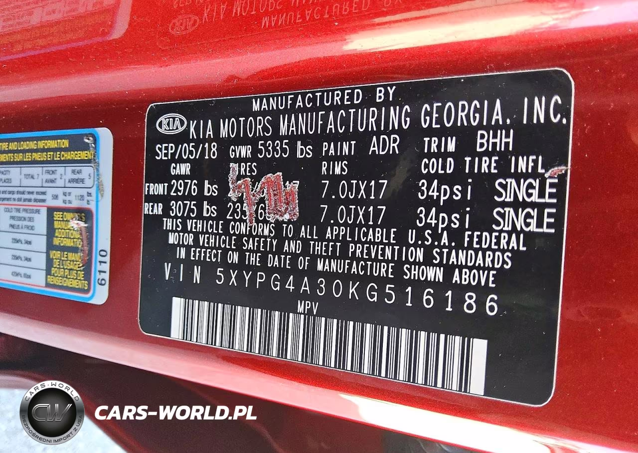 2019 Kia Sorento Lx VIN:5XYPG4A30KG516186 - 13