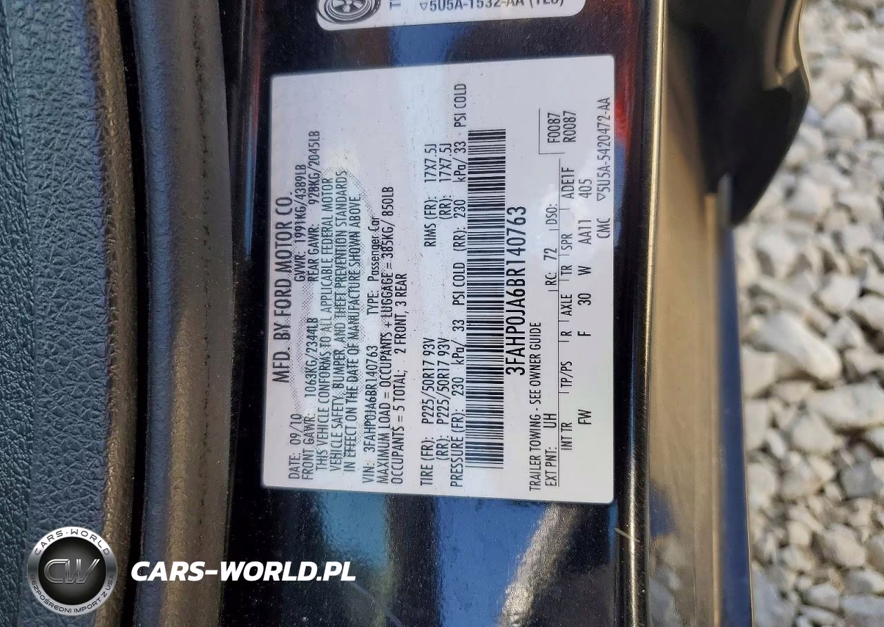 2011 Ford Fusion Sel VIN:3FAHP0JA6BR140763 - 12