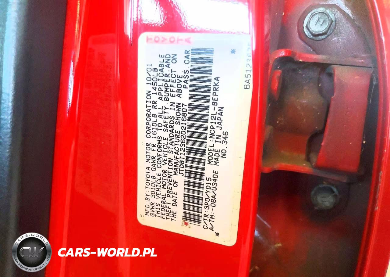 2002 Toyota Echo Base VIN:JTDBT123620216807 - 12
