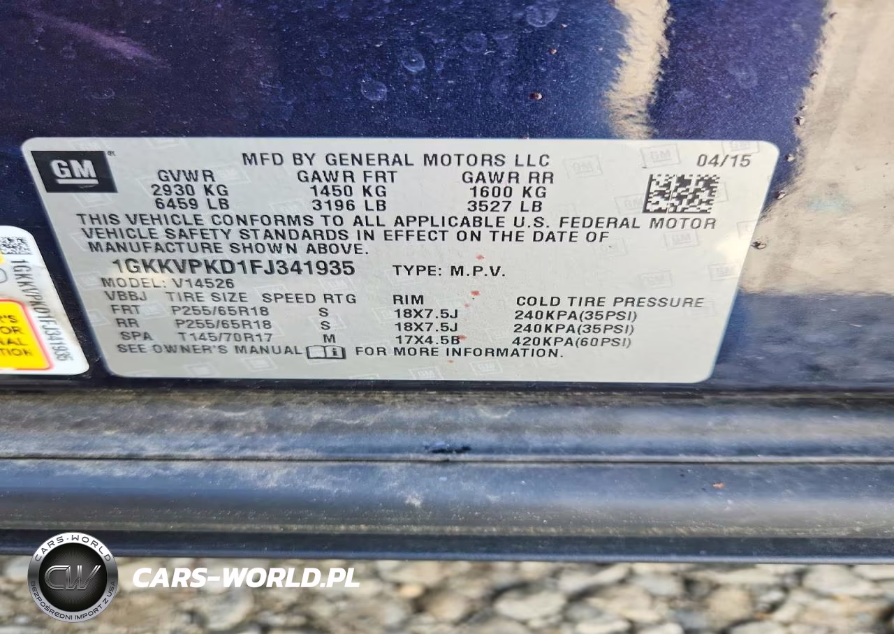 2015 GMC Acadia Sle VIN:1GKKVPKD1FJ341935 - 13