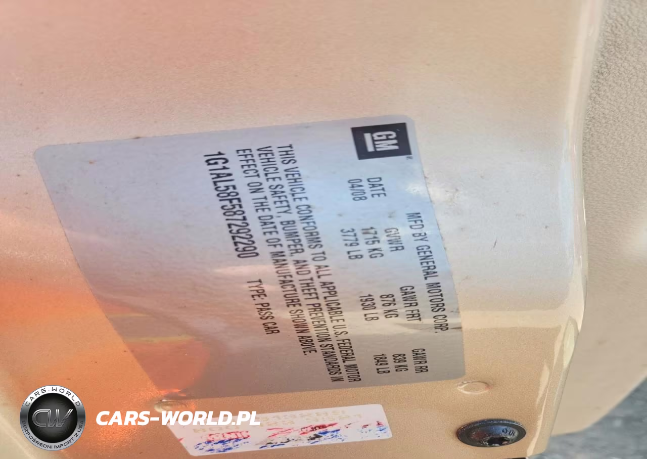 2008 Chevrolet Cobalt Lt VIN:1G1AL58F587292290 - 12