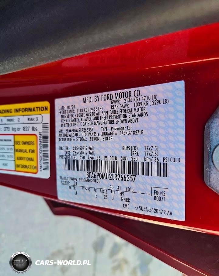 2020 Ford Fusion Sel VIN:3FA6P0MU2LR266357 - 12