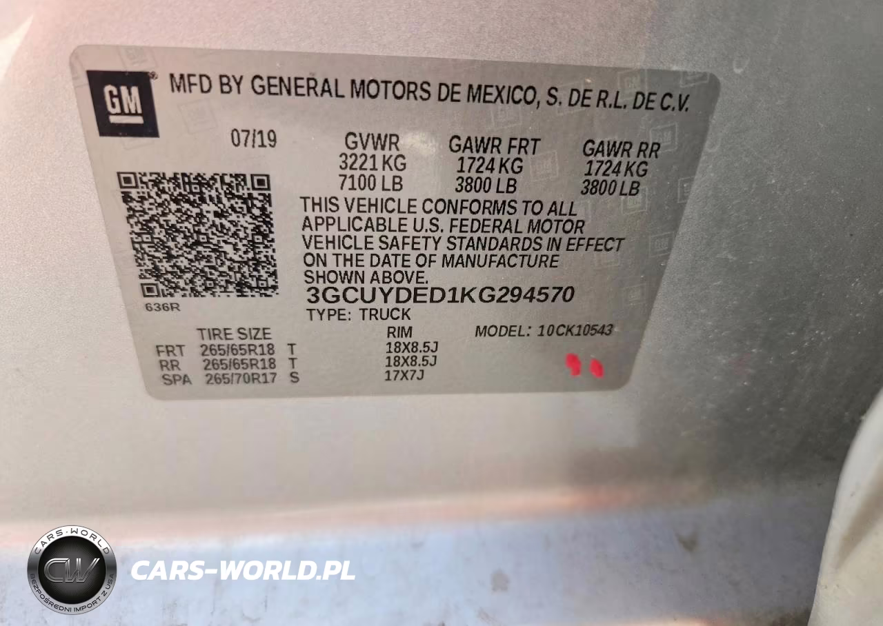 2019 Chevrolet Silverado K1500 Lt VIN:3GCUYDED1KG294570 - 12